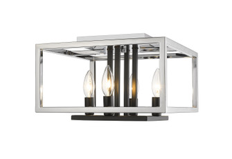 Semi-Flush Mts. Cage by Z-Lite ( 224 | 456F-CH-BK Quadra ) 